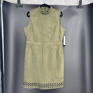 NWT ILE NY sz, 14 olive green, super stretchy dress